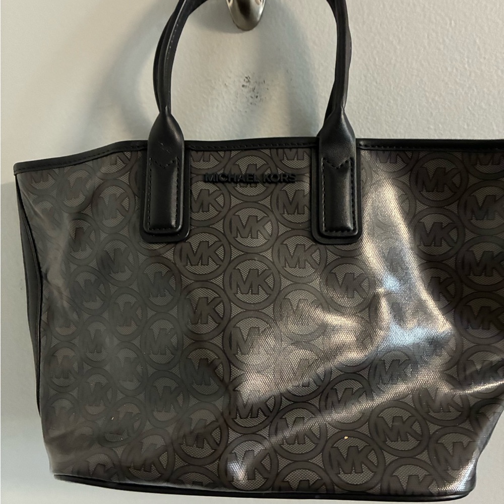 Michael Kors Black and Gray Tote Bag